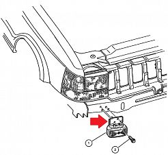 Mocowanie lampy przeciwmgielnej przód lewe  1993 - 1998 r. Jeep Grand Cherokee (ZJ)
