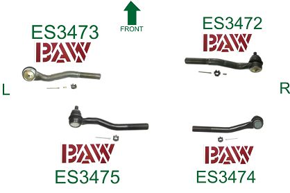 BAW ZESTAW KOŃCÓWKI KIEROWNICZE 4szt. JEEP GRAND CHEROKEE 1999-2004 WJ WG